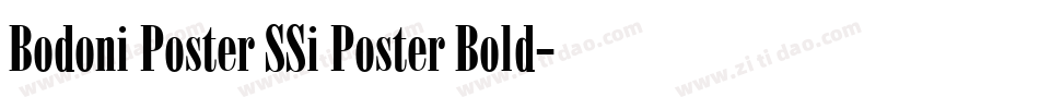 Bodoni Poster SSi Poster Bold字体转换
